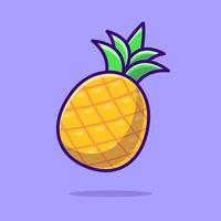 dibujos animados de fruta de piña vector