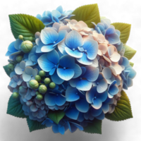 närbild av en färgrik blomma med grön löv, botanisk bild. genererad ai png