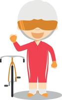 Deportes dibujos animados ilustraciones. pista ciclismo vector