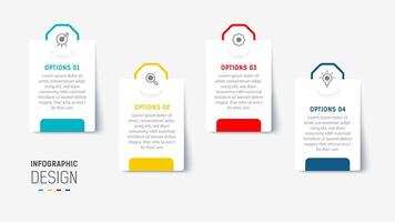 Four Step Infographic element design template for presentation. process diagram and presentations step, workflow layout, banner, flow chart, info graphic illustration. vector