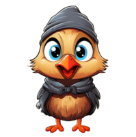 Cute cartoony Monster Hen with Easter Eggs png