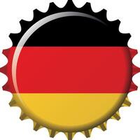 National flag of Germany on a bottle cap. Illustration vector