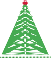 Natale albero pianta e superiore rosso stella digitale cartone animato disegno opera d'arte elemento illustrazione png