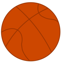 Basketball game, big orange ball, basketball sport icon isolated.Element illustration png
