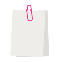 Paperclip holding a blank paper sheet png