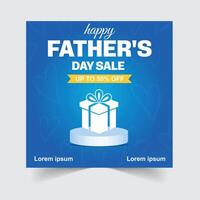 father's day sale social media post design vector