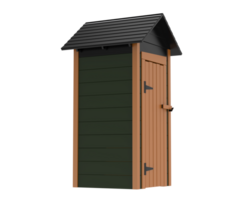 Outhouse isolated on background. 3d rendering - illustration png