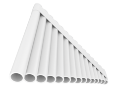 Pan flute isolated on background. 3d rendering - illustration png