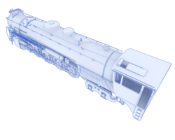 locomotora aislado en antecedentes. 3d representación - ilustración png