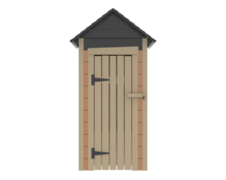 Outhouse isolated on background. 3d rendering - illustration png