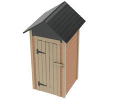 Outhouse isolated on background. 3d rendering - illustration png