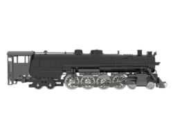 lokomotiv isolerat på bakgrund. 3d tolkning - illustration png