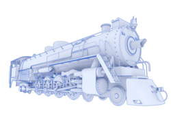 Locomotive isolated on background. 3d rendering - illustration png