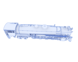 locomotive isolé sur Contexte. 3d le rendu - illustration png