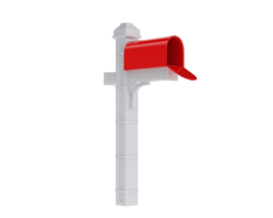 Mailbox isolated on background. 3d rendering - illustration png