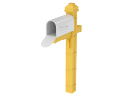 Mailbox isolated on background. 3d rendering - illustration png