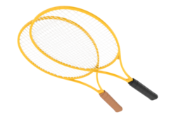 Racket isolated on background. 3d rendering - illustration png