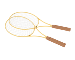 Racket isolated on background. 3d rendering - illustration png