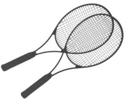 Racket isolated on background. 3d rendering - illustration png