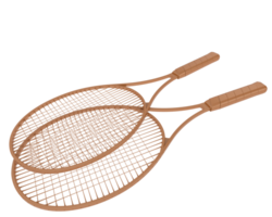 Racket isolated on background. 3d rendering - illustration png