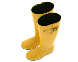 Rubber boots isolated on background. 3d rendering - illustration png