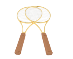 Racket isolated on background. 3d rendering - illustration png