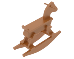 cavallo giocattolo isolato su sfondo. 3d interpretazione - illustrazione png