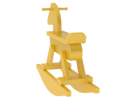 cheval jouet isolé sur Contexte. 3d le rendu - illustration png