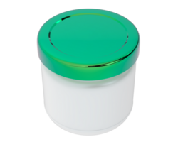 Tiny jar isolated on background. 3d rendering - illustration png