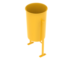 Trash can park isolated on background. 3d rendering - illustration png