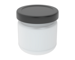 Tiny jar isolated on background. 3d rendering - illustration png