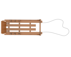 Schlitten isoliert auf Hintergrund. 3d Rendern - - Illustration png