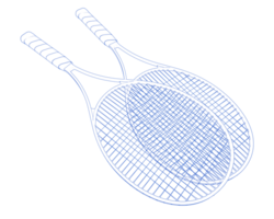 Racket isolated on background. 3d rendering - illustration png