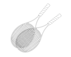 raqueta aislado en antecedentes. 3d representación - ilustración png