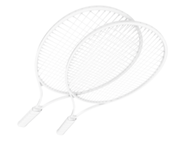 Racket isolated on background. 3d rendering - illustration png