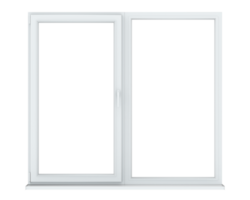 fönster isolerat på bakgrund. 3d tolkning - illustration png
