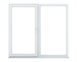 Fenster isoliert auf Hintergrund. 3d Rendern - - Illustration png