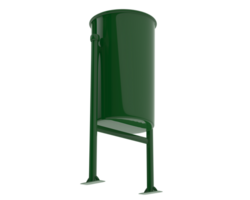 Trash can park isolated on background. 3d rendering - illustration png