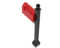 Residential mailbox isolated on background. 3d rendering - illustration png