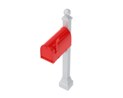 Residential mailbox isolated on background. 3d rendering - illustration png