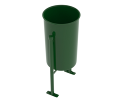 Trash can park isolated on background. 3d rendering - illustration png