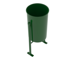 Trash can park isolated on background. 3d rendering - illustration png