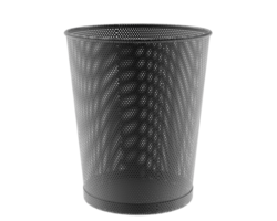 Trash can isolated on background. 3d rendering - illustration png