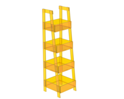 plank geïsoleerd Aan achtergrond. 3d renderen - illustratie png