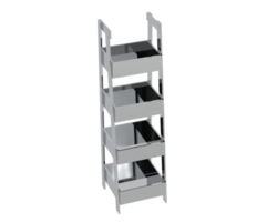 Shelf isolated on background. 3d rendering - illustration png