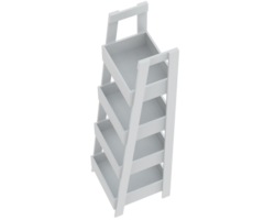 Shelf isolated on background. 3d rendering - illustration png