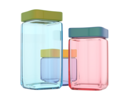 Kitchen jar isolated on background. 3d rendering - illustration png