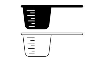 medición cuchara icono conjunto aislado en blanco antecedentes vector