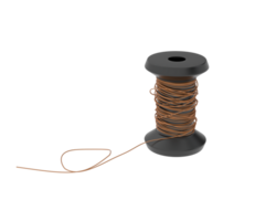 Spool of thread isolated on background. 3d rendering - illustration png