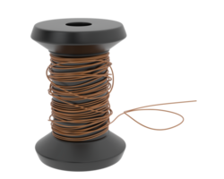 Spool of thread isolated on background. 3d rendering - illustration png